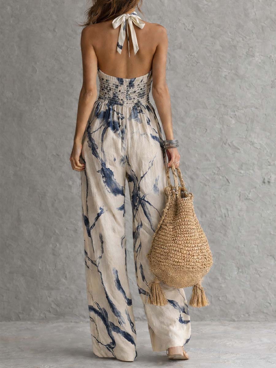 Nicoletta | Tuta con Stampa Artistica e Tasche