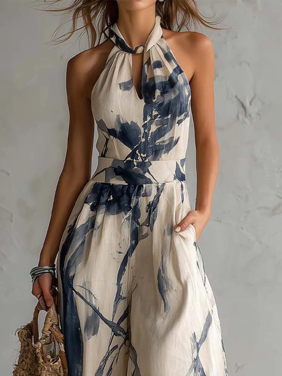Nicoletta | Tuta con Stampa Artistica e Tasche