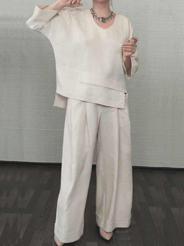 Renaya | Completo casual in cotone e lino