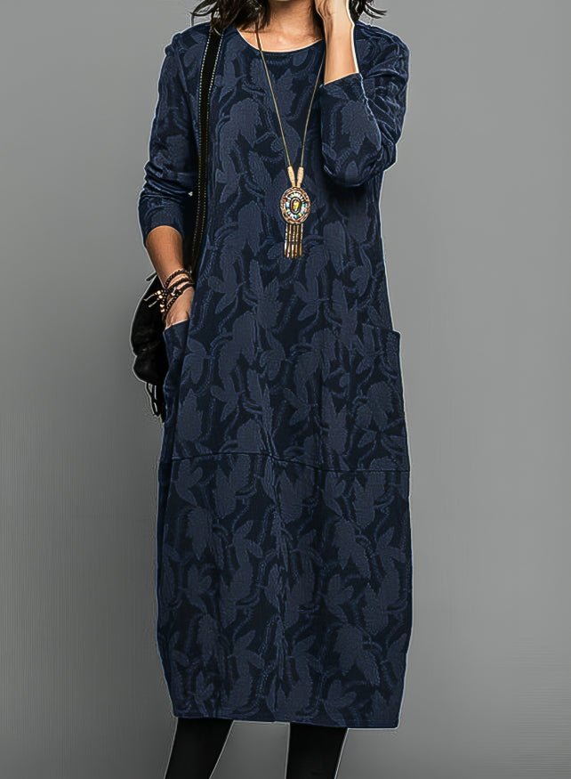 Cassie – Abito Invernale Casual con Scollo Tondo