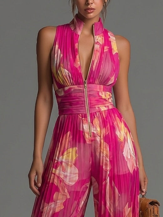 Lucia | Tuta floreale in chiffon