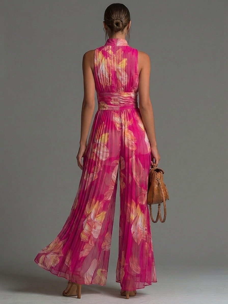 Lucia | Tuta floreale in chiffon