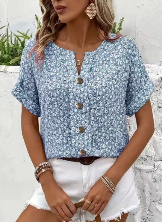 Jelena | Top floreale estivo elegante