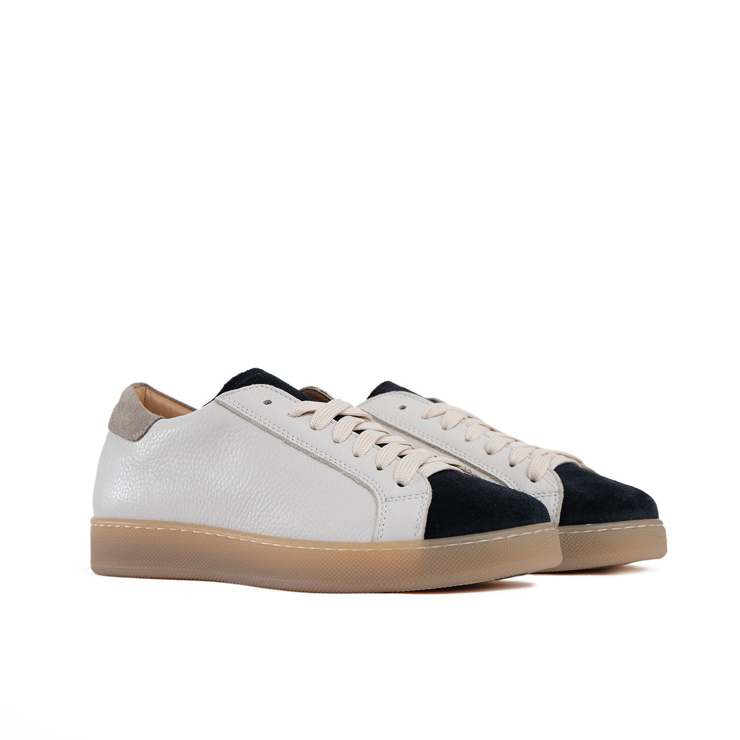 Urban Sneakers Uomo Vera Pelle Bottolata Inserti Camoscio
